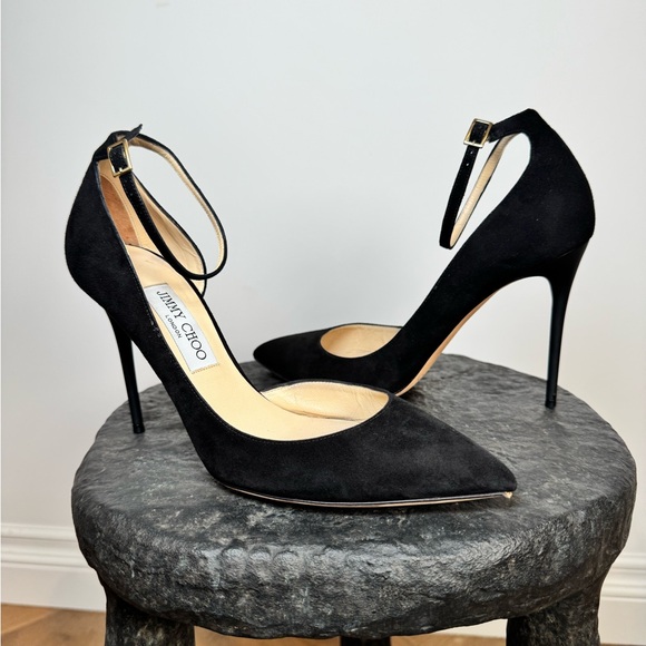 Jimmy Choo Shoes - Jimmy Choo Lancer 100 Black Suede D’Orsey Pumps EU 39.5 / US 9
